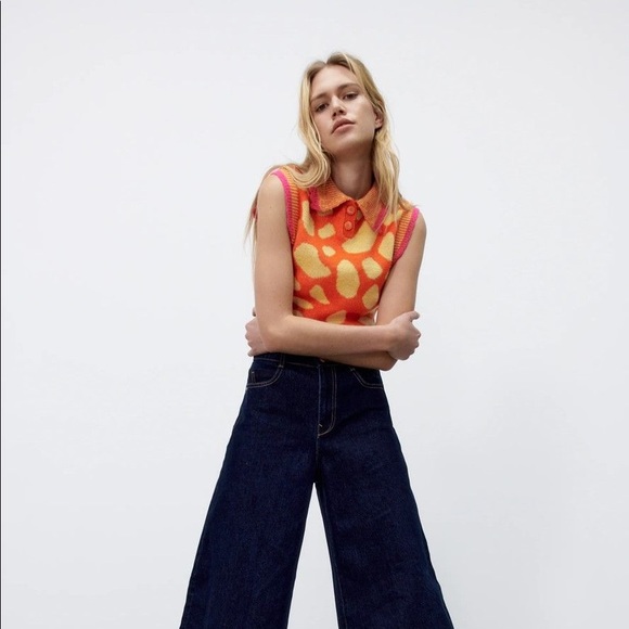 Zara Tops - Zara JACQUARD KNIT VEST